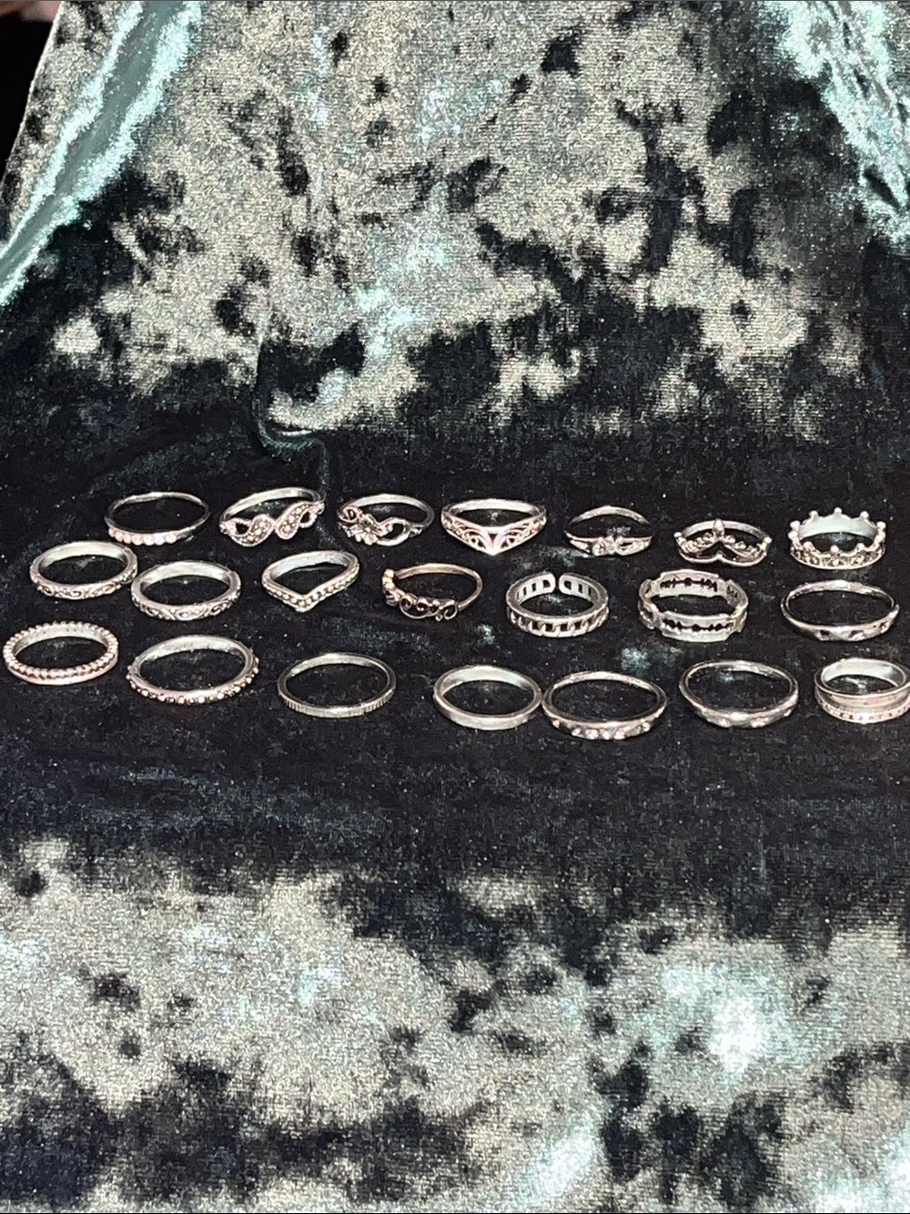 24 Assorted Costume Fashion Ring Lot